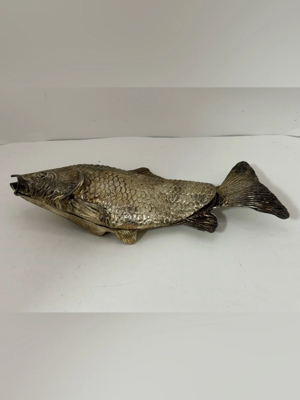 Mid-century silver-plated fish holder